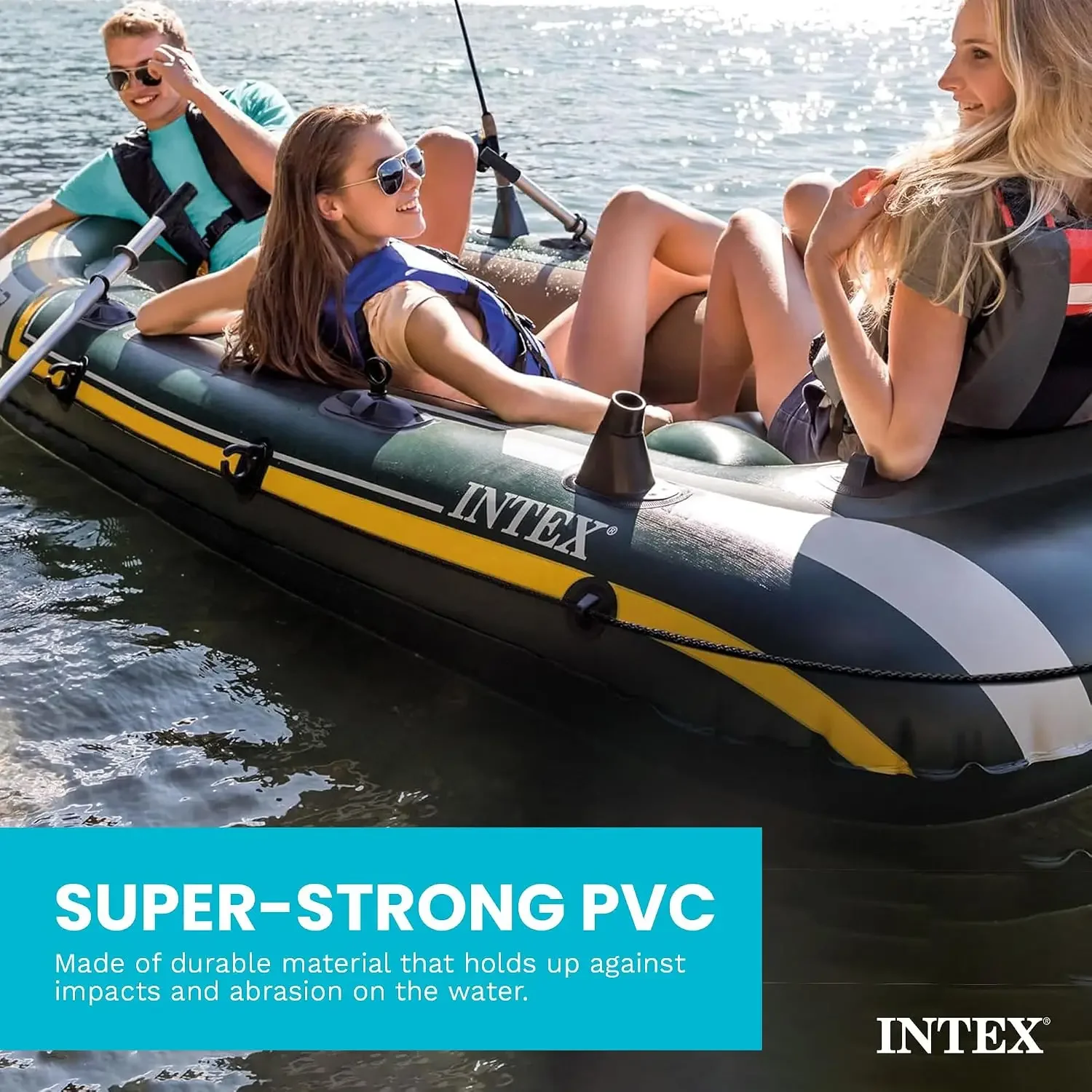 Набор надувных лодок INTEX 663 – обзор и цена Fishing Boat Oar